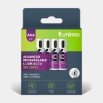 4 piles rechargeables usb - c aaa / hr03 uniross advanced li - ion 1, 5v accu