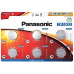 6 piles cr2032 panasonic bouton lithium 3v