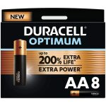 8 piles alcalines aa / lr6 duracell optimum