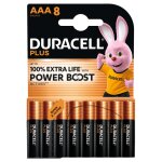 8 piles alcalines aaa / lr03 duracell plus