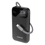 Batterie externe powerbank dudao k31 10000mah pd 22, 5w noir avec c�ble int�gr�
