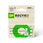 Gp batteries 2 piles rechargeables aaa / hr03 650mah gp recyko dect phone Gp batteries 2 piles rechargeables aaa / hr03 650mah gp recyko dect phone