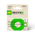 Gp batteries 4 piles rechargeables aa / hr6 2100mah gp recyko Gp batteries 4 piles rechargeables aa / hr6 2100mah gp recyko