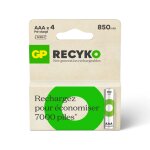 Gp batteries 4 piles rechargeables aaa / hr03 850mah gp recyko