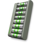 Gp batteries chargeur 8 gp recyko avec 4 piles aa 2100mah + 4 piles aaa 850mah Gp batteries chargeur 8 gp recyko avec 4 piles aa 2100mah + 4 piles aaa 850mah
