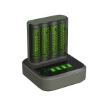 Gp batteries station + chargeur rapide gp recyko avec 4 piles aa 2600mah