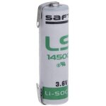 Pile ls14500cnr / aa cosses à souder en u saft lithium 3, 6v Pile ls14500cnr / aa cosses à souder en u saft lithium 3, 6v