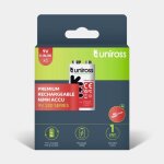 Pile rechargeable 9v / hr22 200mah uniross premium accu Pile rechargeable 9v / hr22 200mah uniross premium accu