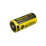 Pile rechargeable via usb - c rcr123a 16340 nitecore nl169r 3, 6v 950mah (cable non fourni)