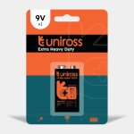 Pile saline 9v / 6r61 uniross extra heavy duty Pile saline 9v / 6r61 uniross extra heavy duty