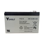 Yuasa / yucel / yuvolt batterie plomb etanche agm vrla y12 - 12 yuvolt yucel yuasa 12v 12ah