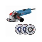 Bosch meuleuse x - lock 125 1300w gwx 13 - 125s + 3 disques - 0615990l0u