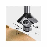 Festool fraise  moulurer plaquette s8 hw r3 d28 kl12, 7ofk - 499808