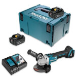 Makita meuleuse d'angle 18v lxt 125 mm 2x4ah en makpac - dga504rmj
