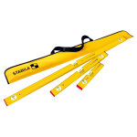 Stabila set de 3 niveaux  bulle pro 80 as avec housse - 19714
