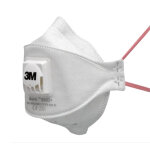 Bo�te de 10 masques pliables jetables s�rie aura? 9332 + ffp3 nr d avec soupape 3m 7100101249 blanc