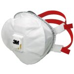 Bote de 5 masques respiratoires coques jetables srie 8835 + ffp3 rd avec soupape 3m 7100081542 blanc ...