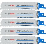 5 lames de scie sabre pro thick metal precise s937hbf 150 x 25 x 1, 1 mm bosch 2608658997