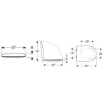Abattant wc renova frein de chute blanc - geberit - 573025000