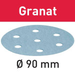 Abrasifs granat stf d90 / 6 p180 gr / 100 festool 497369 gris