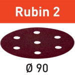 Abrasifs rubin 2 stf d90 / 6 p80 ru / 50 festool 499079 rouge