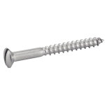 Vis � bois t�te frais�e bomb�e fendue inox a2 din 95 3, 5x25 bo�te de 200 acton 623013, 5x25