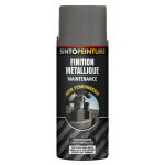 A�rosol noir ferronnerie finition m�tallique 400 ml sinto 920435 noir mat ferronnerie