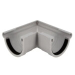Angle ext�rieur � joint � 90� pour goutti�re demi - ronde lg33 l 250 mm nicoll ae33 gris