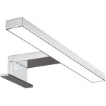 Applique led silver 4, 8 w 300 lumens pour salle de bain neova a2419686 gris m�talis�