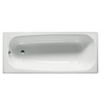 Baignoire avec pieds contesa 170x70cm non perce en acier blanc - roca - a235890000