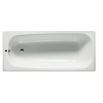 Baignoire avec pieds contesa 150 x 70 cm perce un trou en acier blanc roca a236096000 blanc