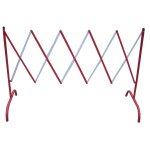 Barrière de chantier extensible en acier rouge / blanc 2, 3m - viso - bar001rb Barrière de chantier extensible en acier rouge / blanc 2, 3m - viso - bar001rb