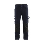 Blaklader pantalon x1900 artisan stretch 4d sans poches flottantes marine fonc� / noir t58c bl�kl�der ...