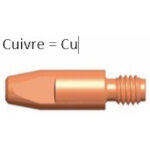 Blister de 10 tubes contact m6 0, 8 mm pour torche mb15 abicor binzel 140fr059