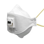 Bo�te de 10 masques pliables jetables s�rie aura? 9312 + ffp1 avec soupape 3m 7000088724 blanc