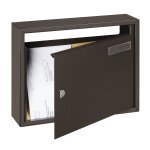 Boite  lettres commerciale 2 serrure  cylindre laqu marron 400x300mm - decayeux ? 213247