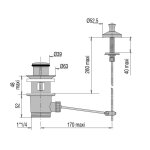 Bonde automatique pour lavabo laiton avec tirette verticale - valentin - 00 100100 000 00