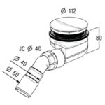 Bonde douche turboflow 90 mm - nicoll - 0205240 Bonde douche turboflow 90 mm - nicoll - 0205240