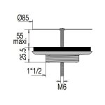 Bonde écoulement libre d'évier en laiton d60 à grille d85 - valentin - 00 351100 000 00 Bonde écoulement libre d'évier en laiton d60 à grille d85 - valentin - 00 351100 000 00