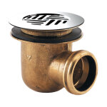 Bonde laiton de receveur avec grille d60 sortie horizontale  visser valentin 00 302100 000 00