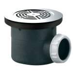 Bonde de receveur d90 + grille marguerite d115 sortie horizontale valentin 00 571000 000 00