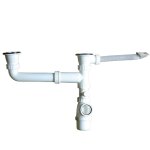 Bonde avec tubulure pour vier 2 cuves d70 avec prise mle franke 265915