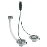 Bonde de vidage automatique d90 mm pour �vier double cuve valentin 00 438000 000 00