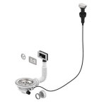 Bonde de vidage automatique d90 mm pour vier simple cuve valentin 00 435500 000 00