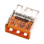 Borne pour boîtes de dérivation compact avec boîtier transparent 3 conducteurs boîte de 100 - wago - ... Borne pour boîtes de dérivation compact avec boîtier transparent 3 conducteurs boîte de 100 - wago - ...