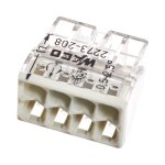 Borne pour botes de drivation compact avec botier transparent 8 conducteurs bote de 50 wago 2273 ...