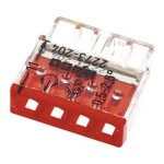 Borne pour botes de drivation compact avec botier transparent 4 conducteurs bote de 100 wago 2273 ...