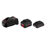 Pack 2 batteries 18 v procore 4 ah / 5, 5 ah + chargeur rapide bosch 1600a0214a