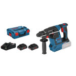 Perforateur sds plus 18 v gbh 18v - 26 + 2 batteries procore 4 ah + chargeur + coffret l - boxx bosch ...