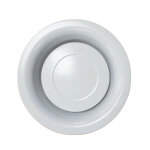 Bouche d'extraction et d'insufflation bem m�tallique rond 100 mm r�glable unelvent 850017